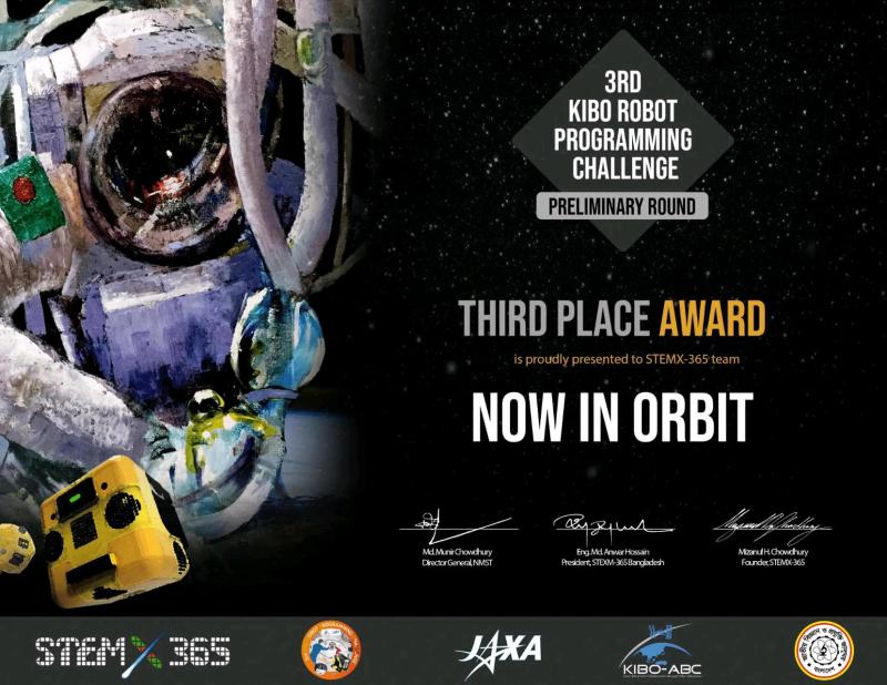 2nd Runner-Up, 3rd Kibo Robot Programming Challenge 2022